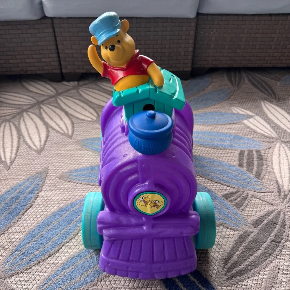 Vtg Winnie The Pooh 100 Acre RR Train Ride On Toddler Little Tikes RARE W/sounds